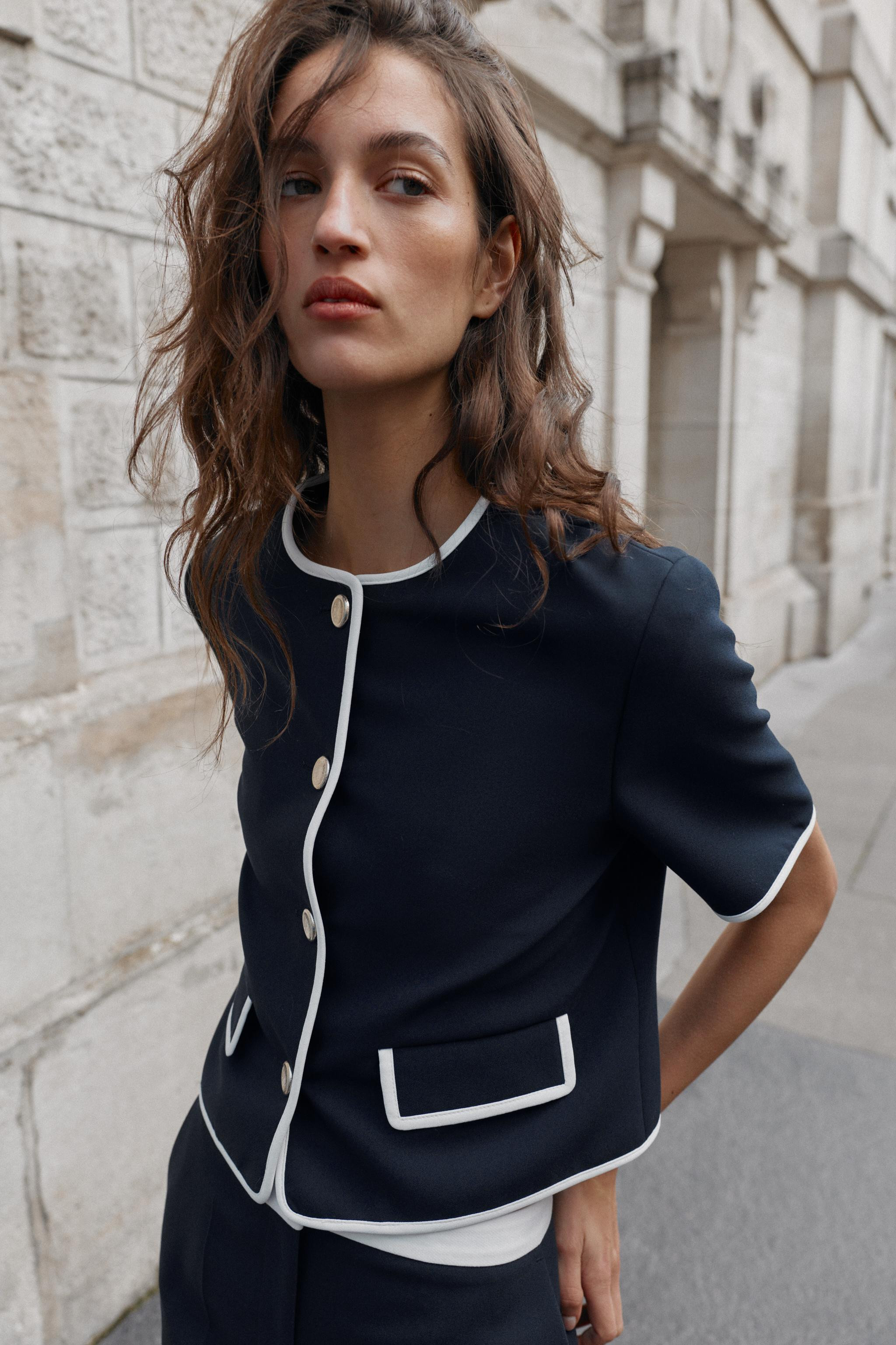 SHORT SLEEVE BLAZER | Zara US