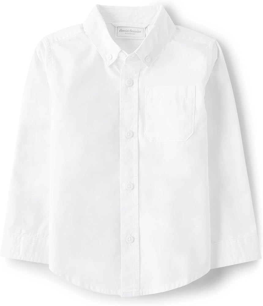 Gymboree Boys' and Toddler Long Sleeve Button Up Shirt | Amazon (US)