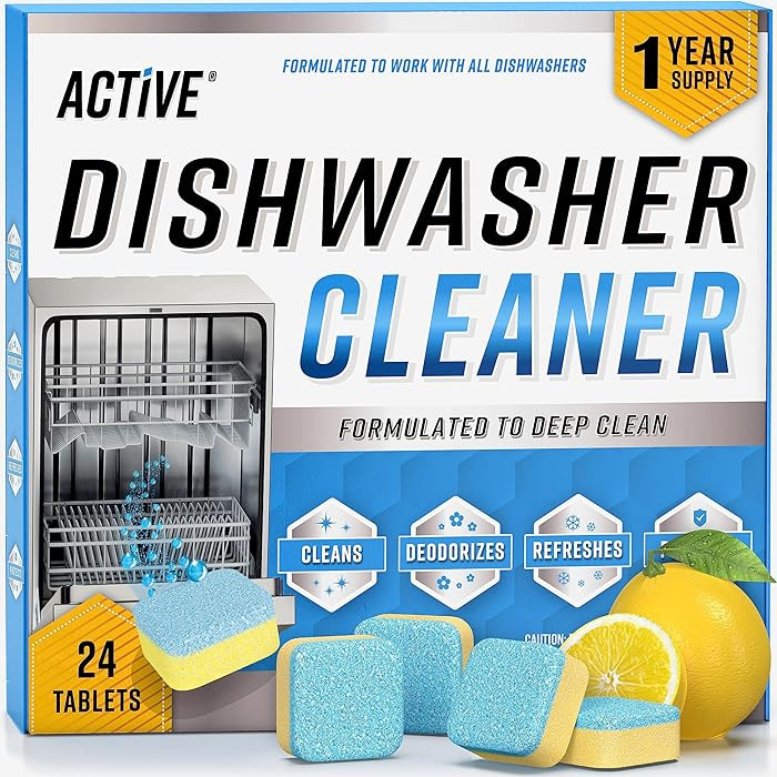 Dishwasher Cleaner And Deodorizer Tablets - 24 Pack Deep Cleaning Descaler Pods for Dish Washer M... | Amazon (US)