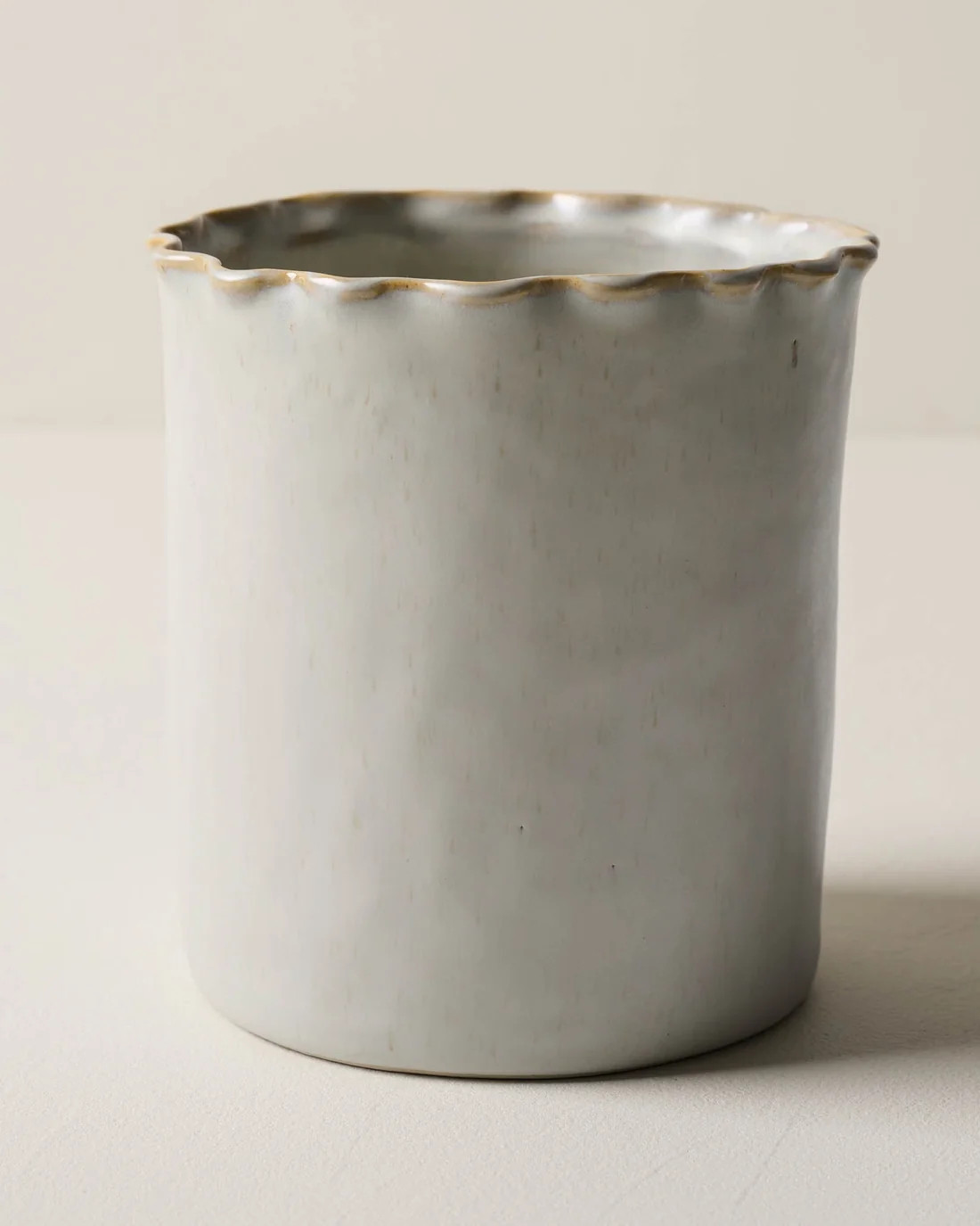 French Grey Ruffle Utensil Crock | Magnolia