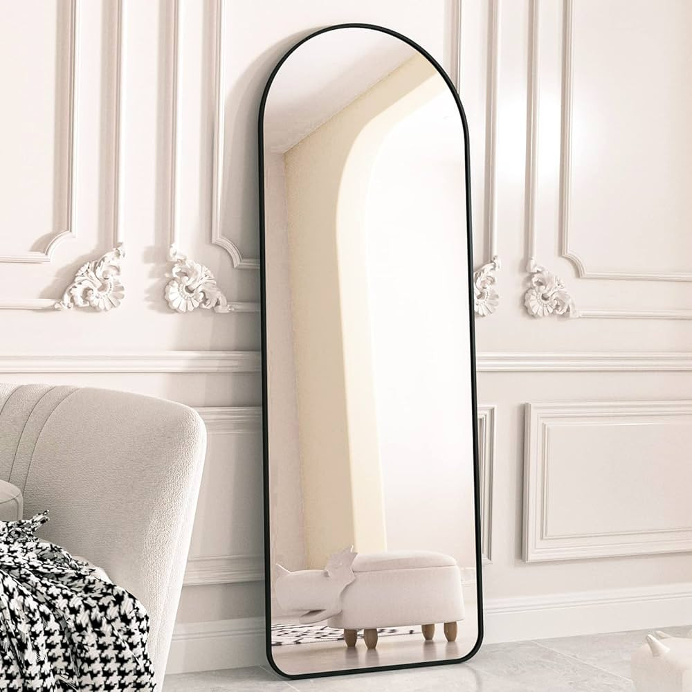 HARRITPURE 64"x21" Arched Full Length/Floor Mirrors with Aluminum Alloy Frame Free-Standing Wall ... | Amazon (US)