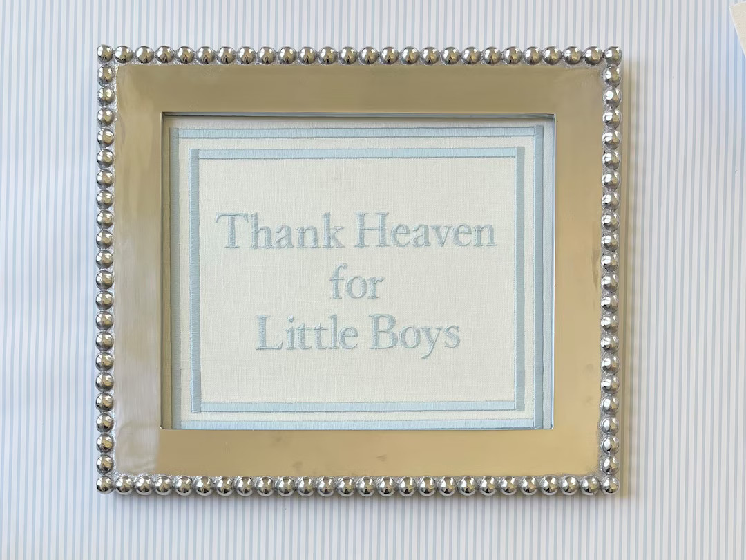 Thank Heaven for Little Boys Embroidery Art - Etsy | Etsy (US)
