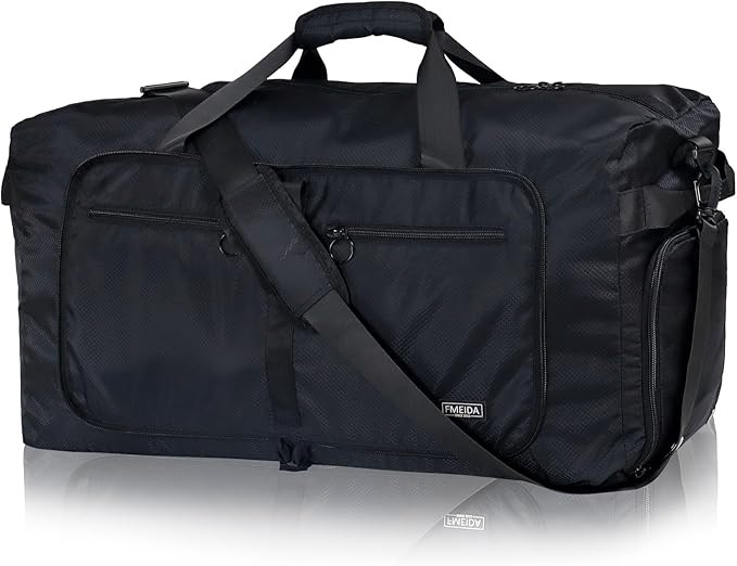 Fmeida 65L Duffle Bag with Shoes Compartment, Foldable Travel Duffel Bags for Men Women, Large Pa... | Amazon (US)