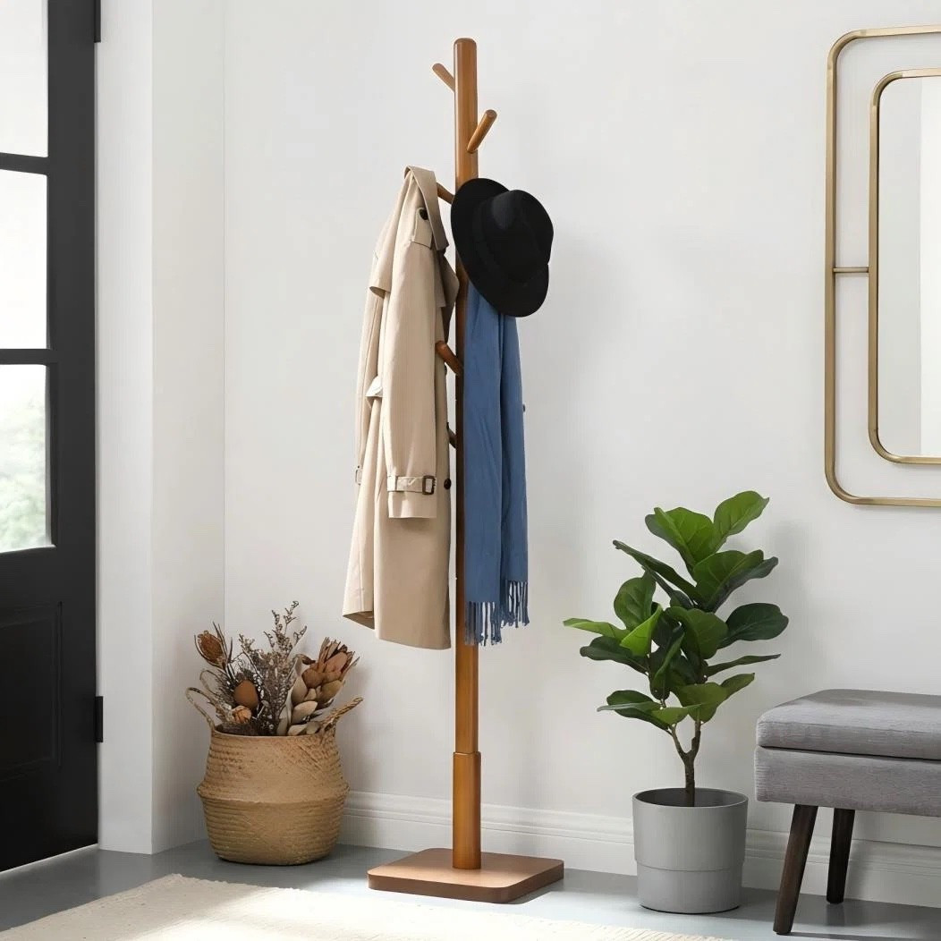 This coat rack from Wayfair is a functional and stylish addition to any entryway or hallway. With multiple hooks and a solid wood design, it’s perfect for organizing coats, hats, and bags while keeping your space looking clean and modern

#LTKHome