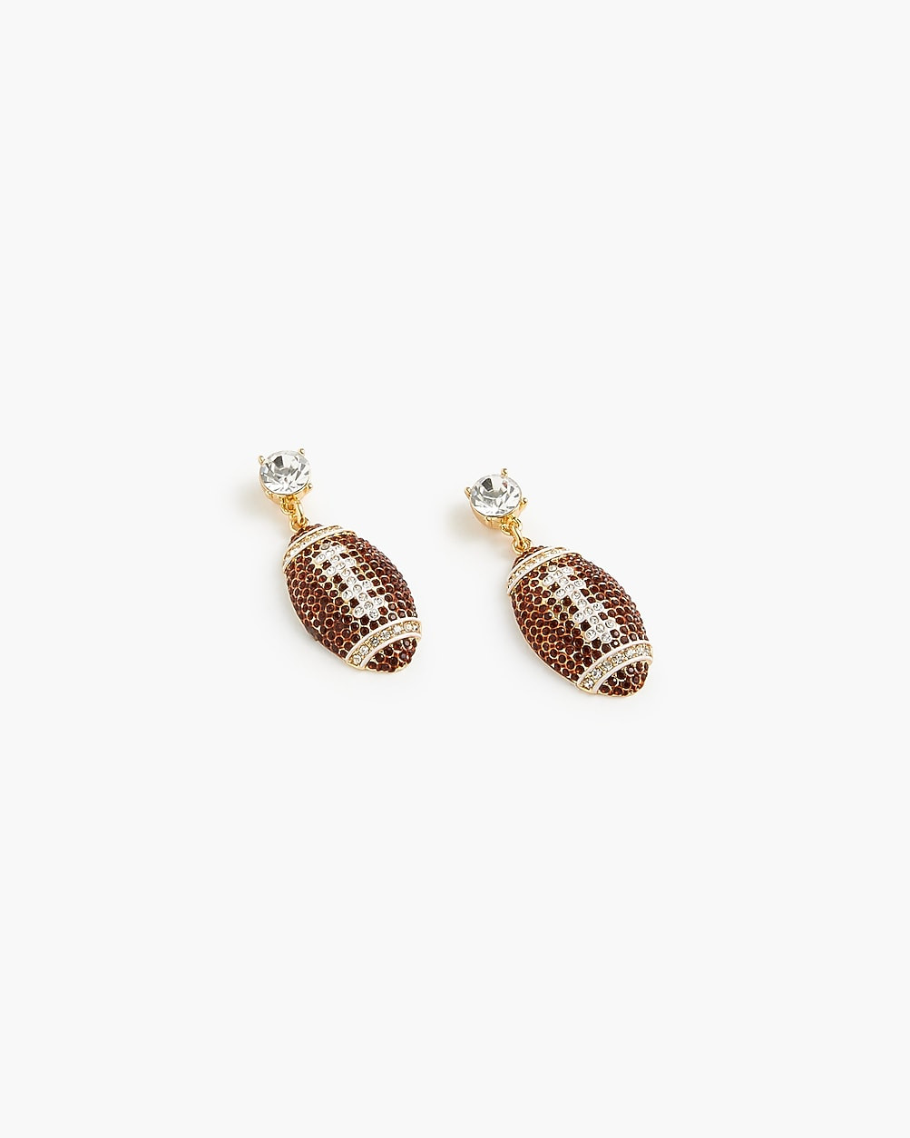 Pav&eacute; football earrings | J.Crew Factory