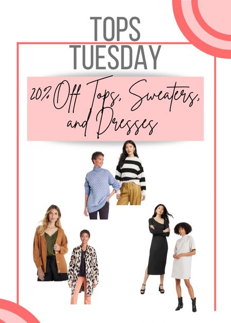20% off Sweaters, dresses and cardigans at Target! Prep your fall wardrobe with some of the cutest tops! 

#Target #TargetIsMyFavorite #TargetMom #TargetRun #TargetFashion