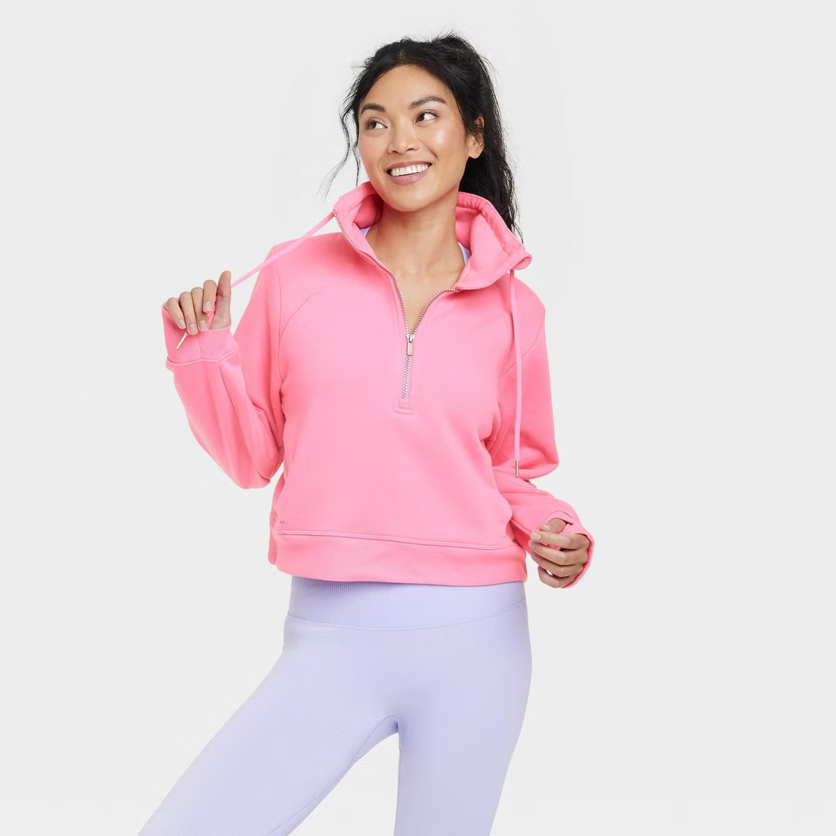 Women's Fleece Half Zip Pullover - All In Motion™ | Target