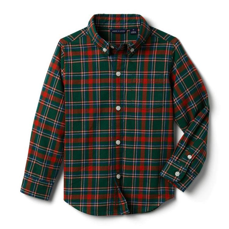 Brushed Twill Plaid Shirt | Janie and Jack