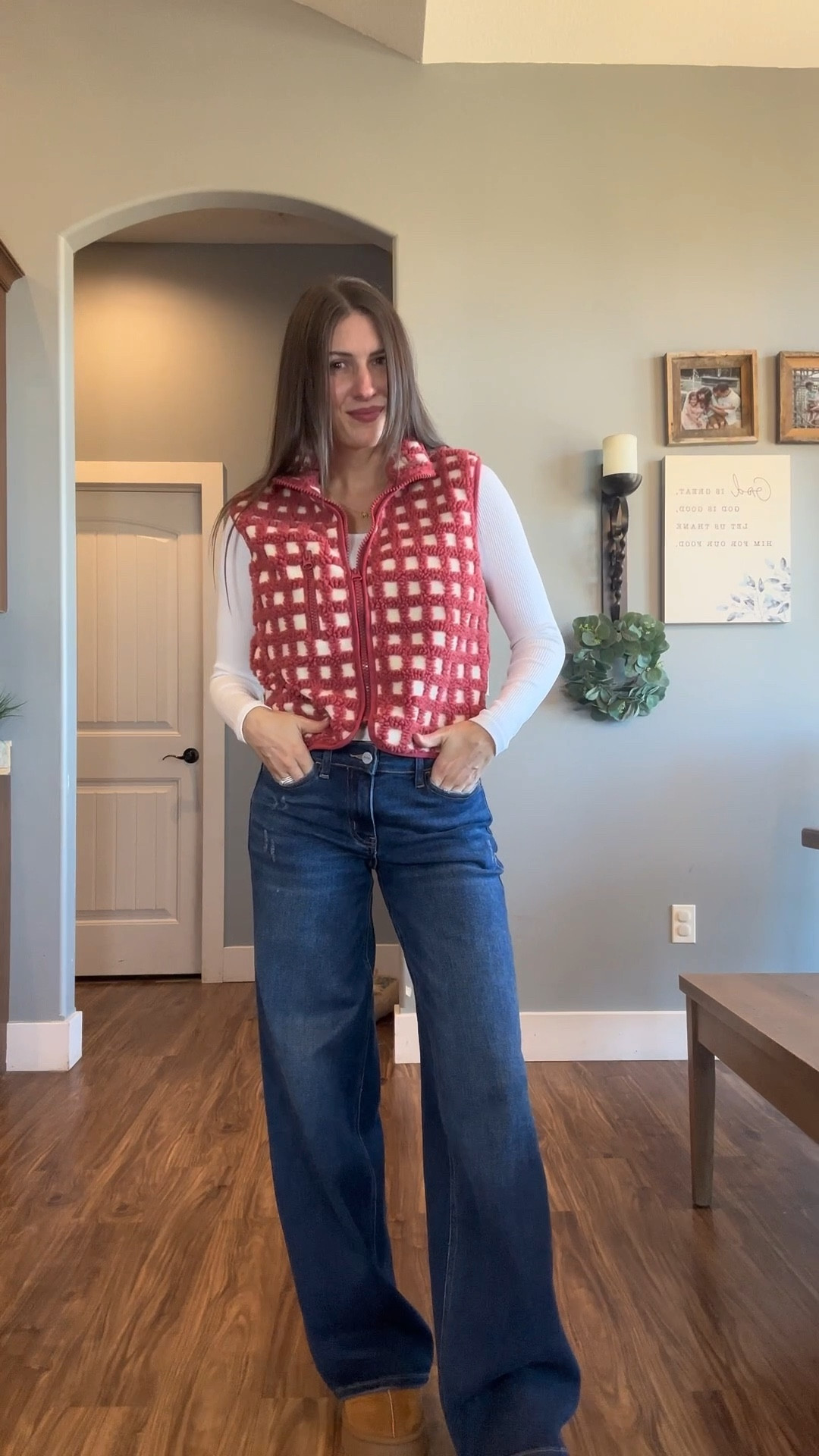 Another day, another Christmas outfit! I’m wearing xsmall in the vest  

#LTKootd #LTKHoliday #LTKFindsUnder50