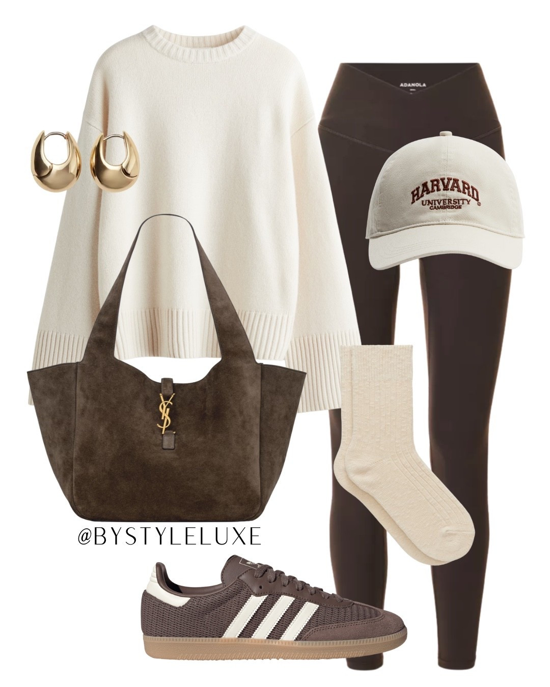 WEEKEND LOOK - a comfy outfit with leggings and an oversized knit for coffee mornings, Sunday brunch, walks or running errands

#autumnoutfit adidassamba #leggings

#LTKfitness #LTKshoes #LTKautumn