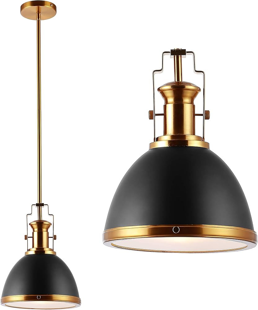 JONATHAN Y JYL9535A Homer 10" 1-Light Modern Industrial Iron LED Dome Pendant, Bohemian, Classic,... | Amazon (US)