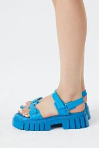 Faux Leather Platform Lug-Sole Sandals | Forever 21 (US)