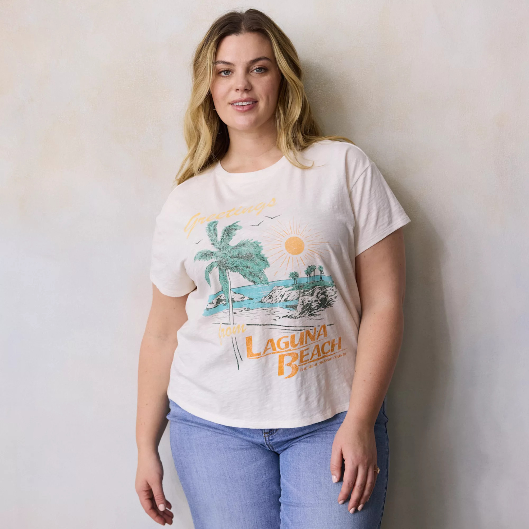 Plus Size LC Lauren Conrad Boyfriend Graphic Tee | Kohl's