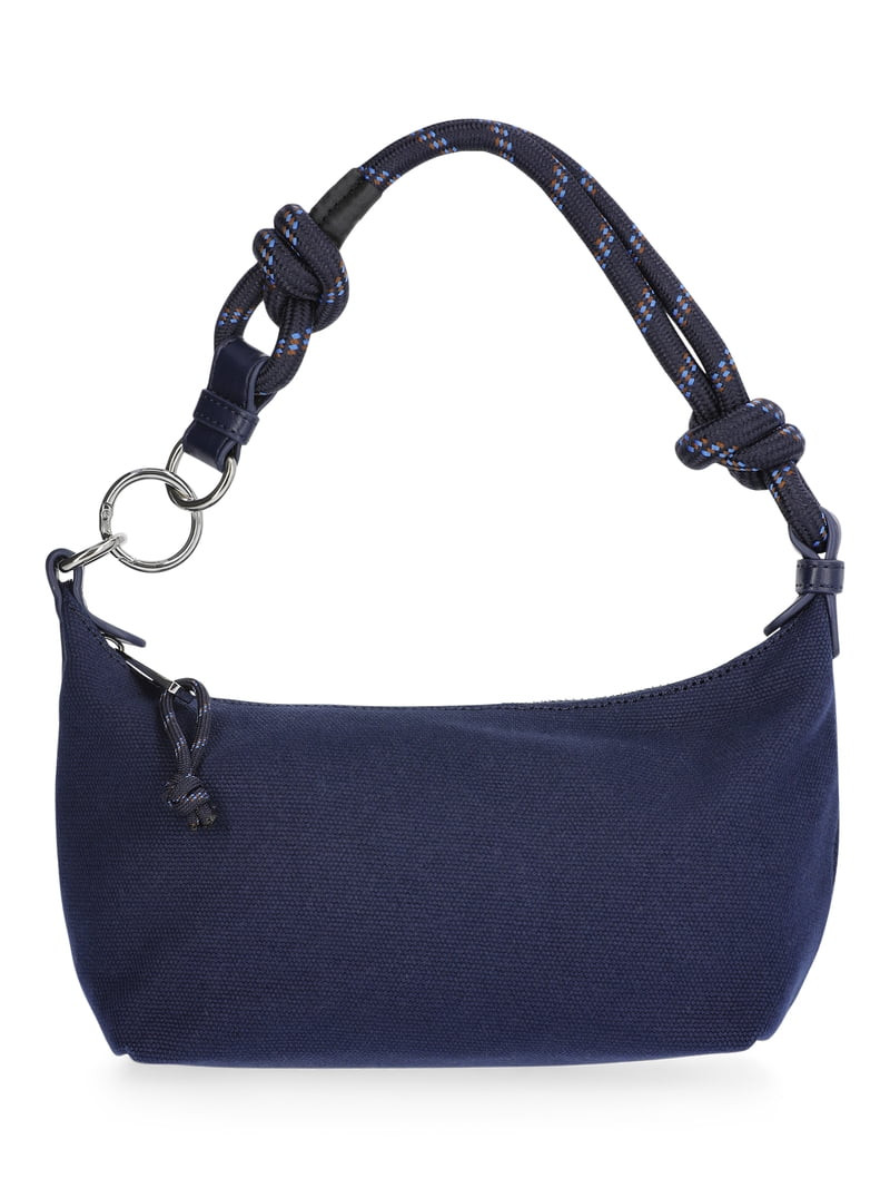 Free Assembly Women's Canvas Shoulder Bag, Navy | Walmart (US)