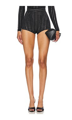 Alex Perry Crystal Velvet Mini Short in Black from Revolve.com | Revolve Clothing (Global)