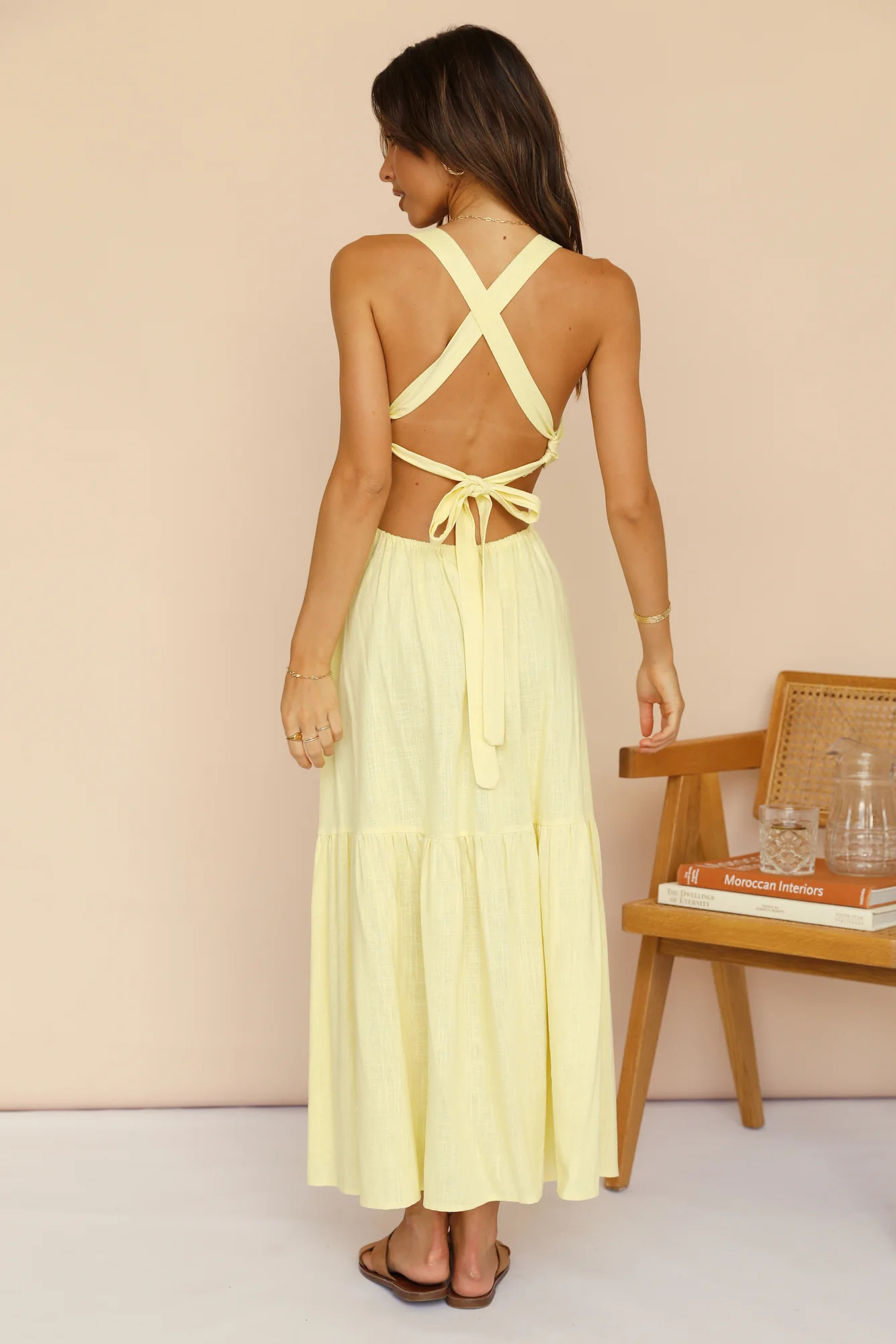 Blink Twice Maxi Dress Yellow | Fortunate One