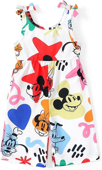 Disney Frozen Elsa Princess Mickey Mouse Toddler Girl Romper Sleeveless Bowknot Character Doodle ... | Amazon (US)