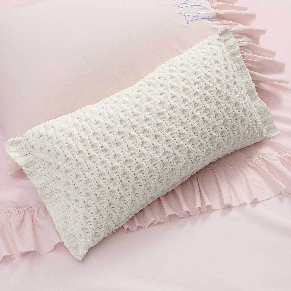 Chenille Knit Lumbar Pillow | Pottery Barn Teen