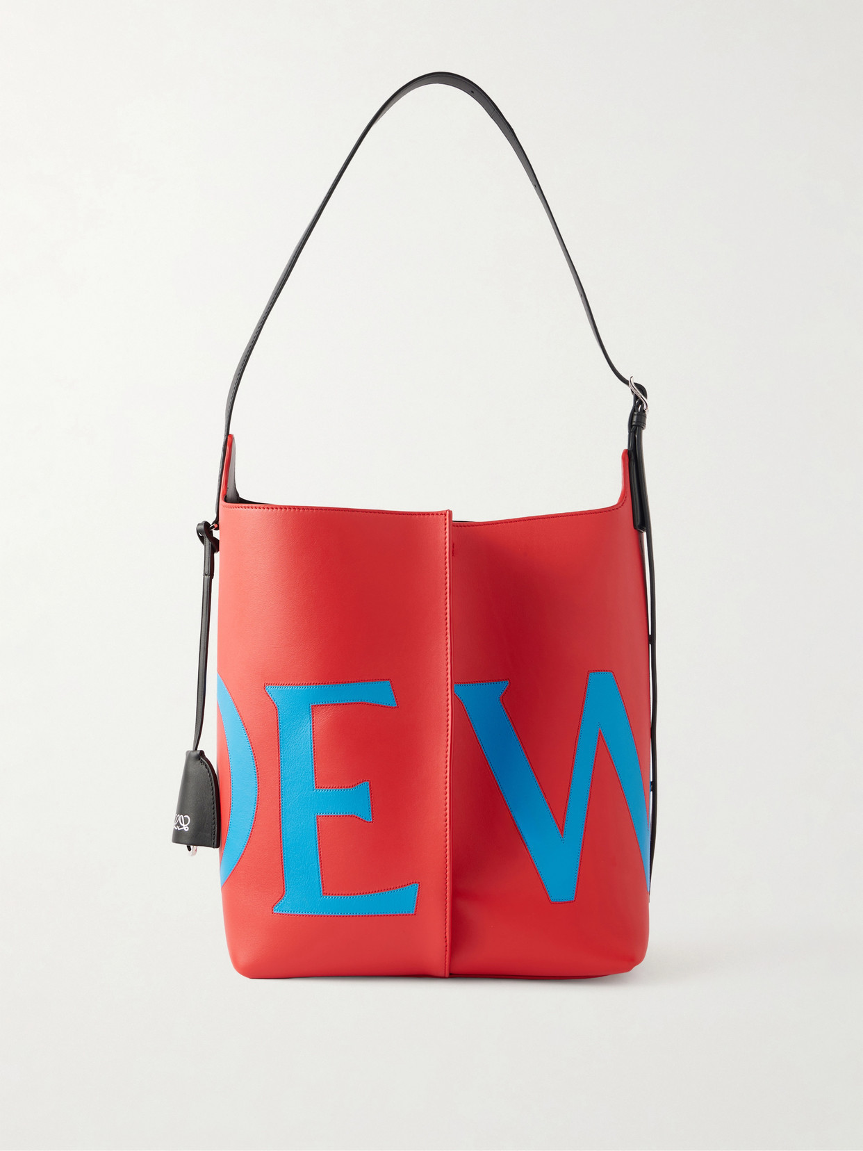 LOEWE - Bilbao Large Pleated Printed Leather Shoulder Bag - Red | NET-A-PORTER (UK & EU)