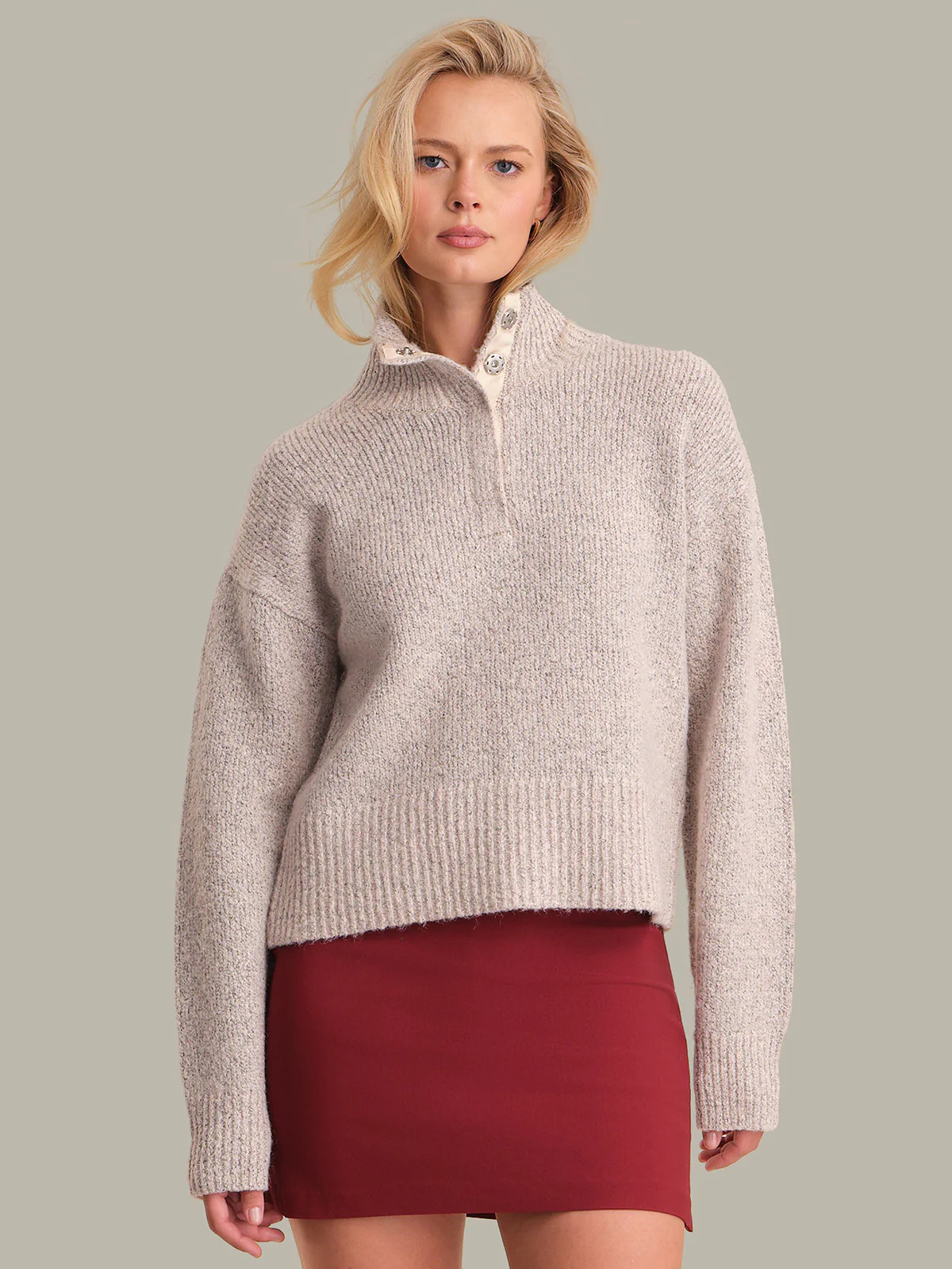 Nova: Snap Front Henley Sweater | 525 America