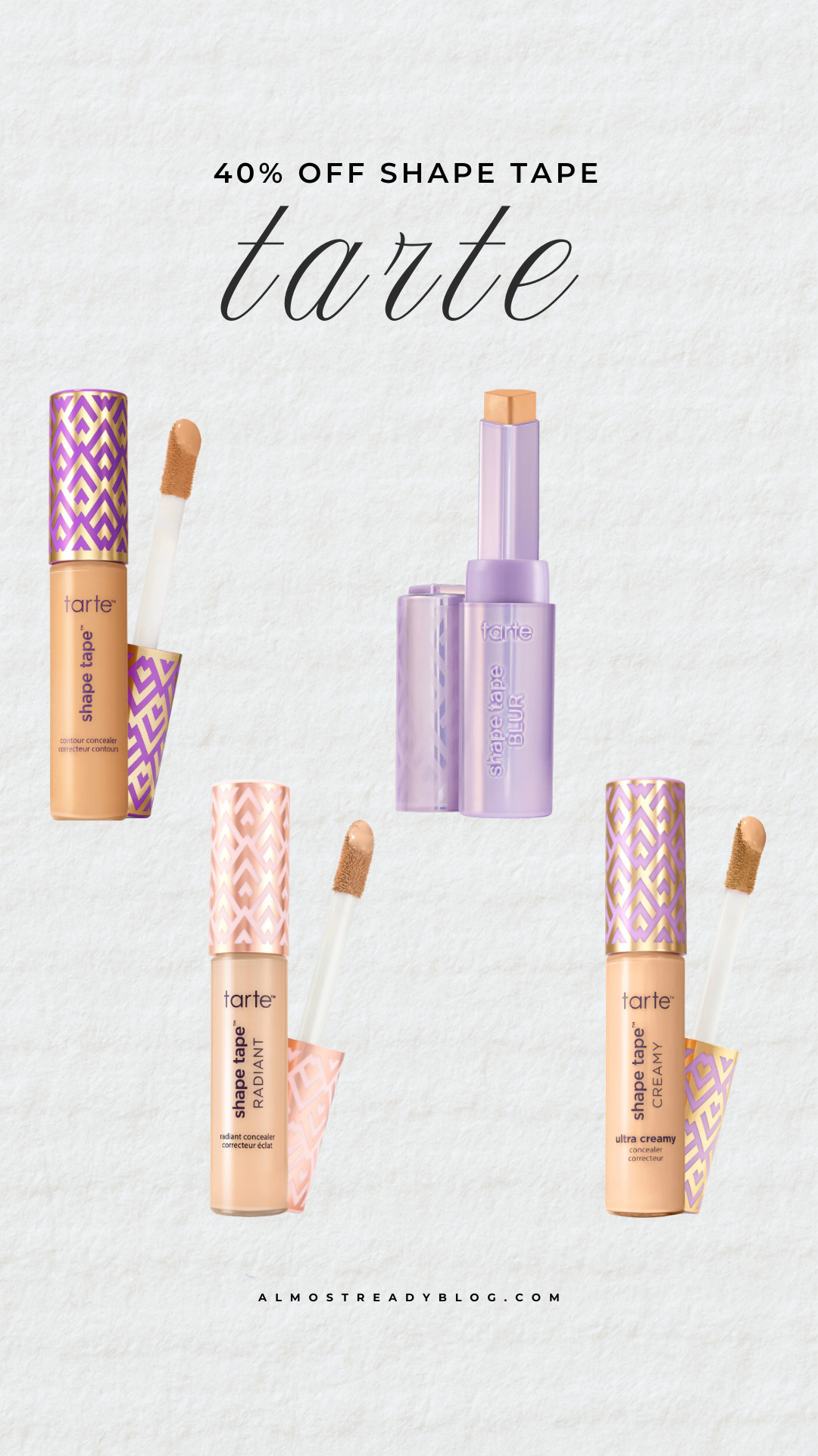 40% off shape tape, makeip deals, beauty deals, the best concealer, makeup faves, amanda west, almost ready blog. 

 

#LTKSaleAlert #LTKFindsUnder100 #LTKBeauty