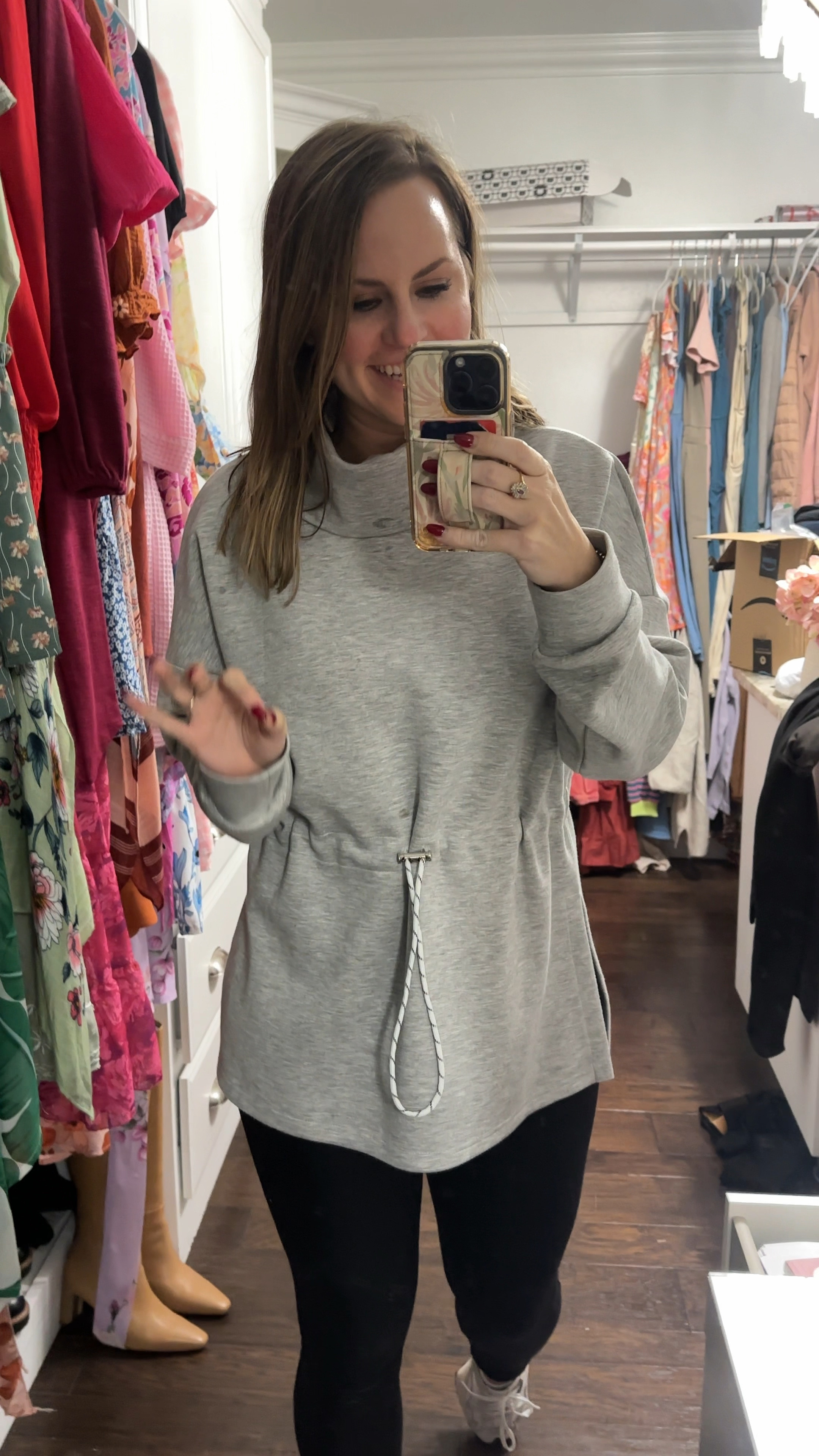 Amazon leggings friendly winter outfit! Wearing size medium in this tunic top, it’s perfect with leggings. Paired it with my all-time favorite every day or workout leggings. Super soft and stretchy, but retain their shape and have the perfect amount of compression. 

#LTKActive #LTKSeasonal #LTKWatchNow