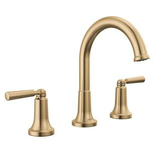 Delta Saylor Gold 8 in. Widespread Double Handle Bathroom Faucet in Champagne Bronze 3535-CZMPU-D... | The Home Depot