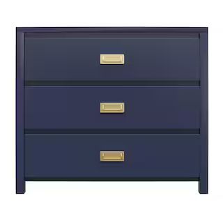 Little Seeds Monarch Hill Haven 3-Drawer Navy Dresser (31.5 in. H x 35.75 in. W x 19.69 in. D), Blue | The Home Depot