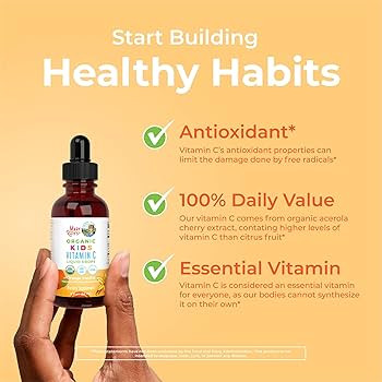 USDA Organic Kids Vitamin C Drops by MaryRuth’s | Vegan Vitamin C Immune Support Supplement for... | Amazon (US)