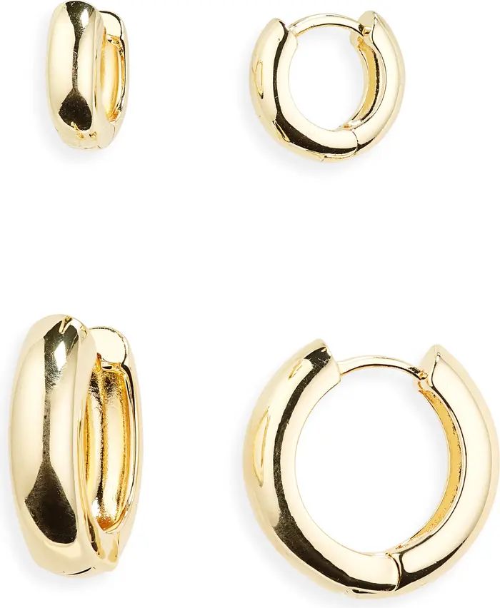 Demi Fine Set of 2 Huggie Hoop Earrings | Nordstrom