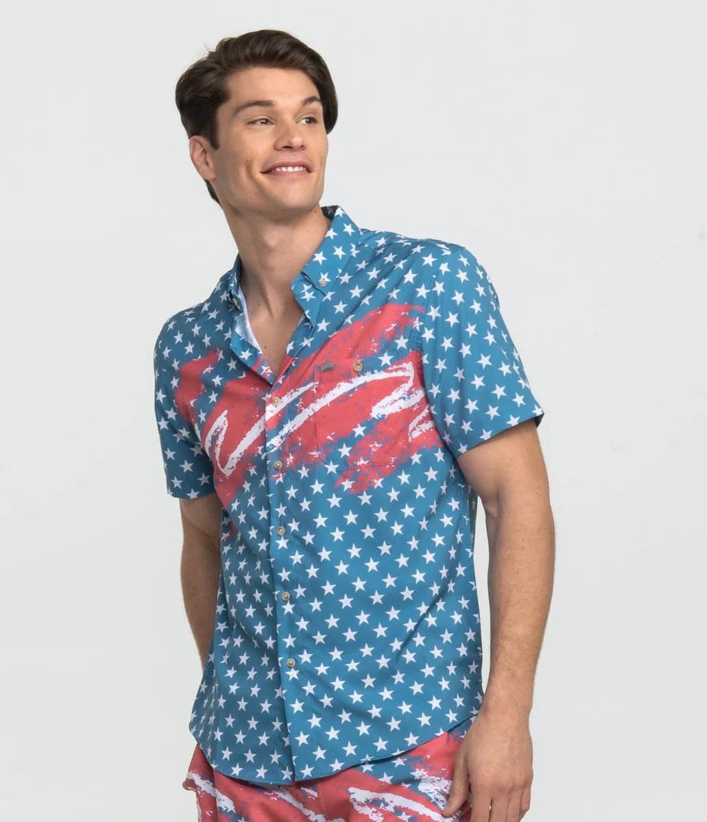 Blaze of Glory Baja Men's Party Shirt | Southern Shirt