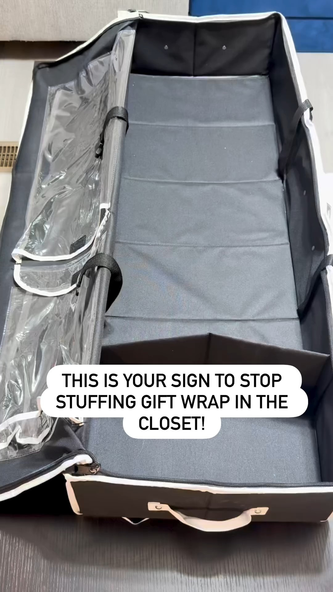 Tired of wrapping paper chaos?

This under the bed gift wrap organizer is a game changer! It keeps all your holiday, birthday, and seasonal wrapping paper neat, flat, and dust free and it slides right under your bed to save space!🙌🏻

Perfect for small spaces, clutter free living, and staying organized year round.⭐️

#GiftWrapStorage #OrganizationHack #SmallSpaceLiving #UnderBedStorage #HolidayPrep #HomeStorageSolution #WrappingPaperStorage #OrganizedHome #ClutterFreeLiving #AmazonHomeFinds #smallspaceliving #tidyhome #homeorganizationtips #homeorganizing #closetorganization #storagesolution

#LTKmomlife #LTKHome #LTKSeasonal