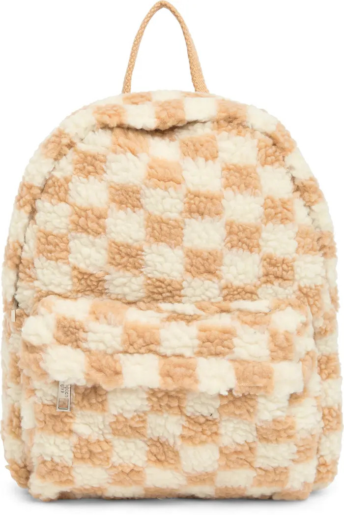 Madden Girl Faux Shearling Checkerboard Mini Backpack | Nordstromrack | Nordstrom Rack