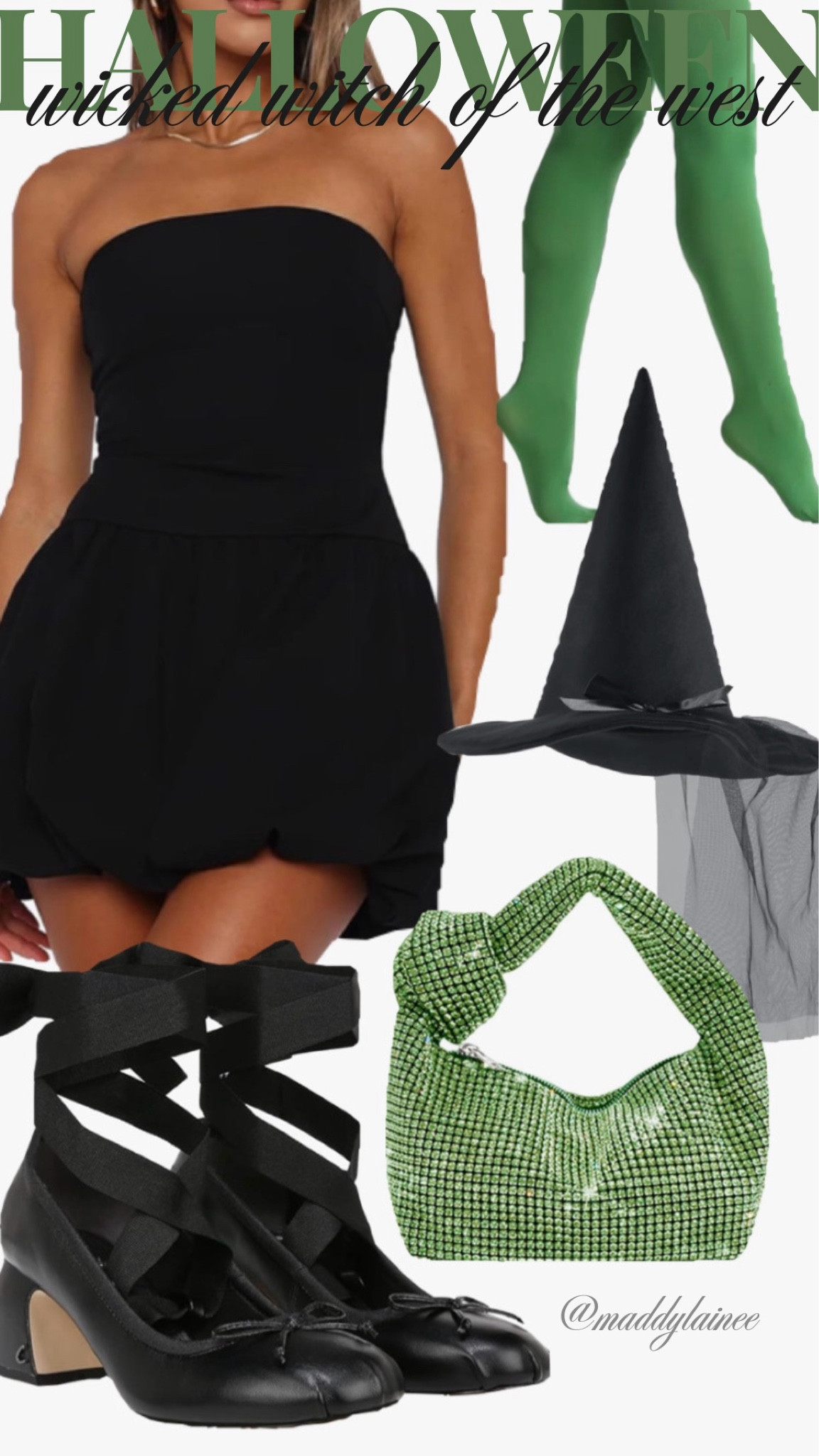 Wicked witch of the west Halloween costume 🖤✨🍏

#LTKStyleTip #LTKSeasonal #LTKHalloween