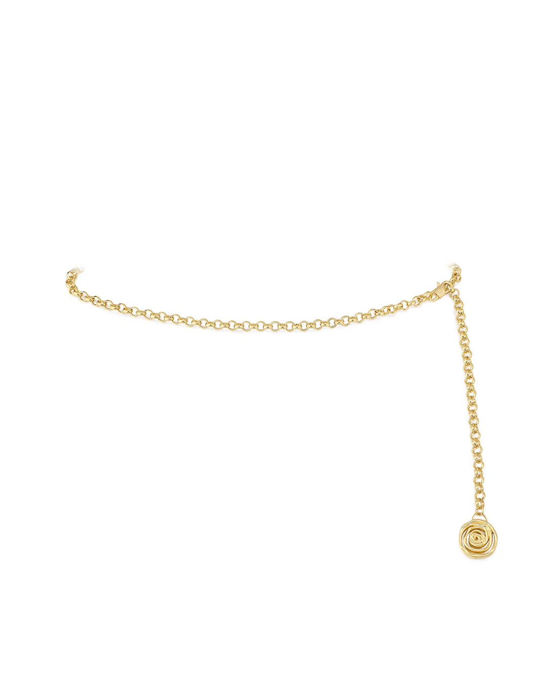 Rosette Coil Chain Belt- Gold | Luv Aj Inc.