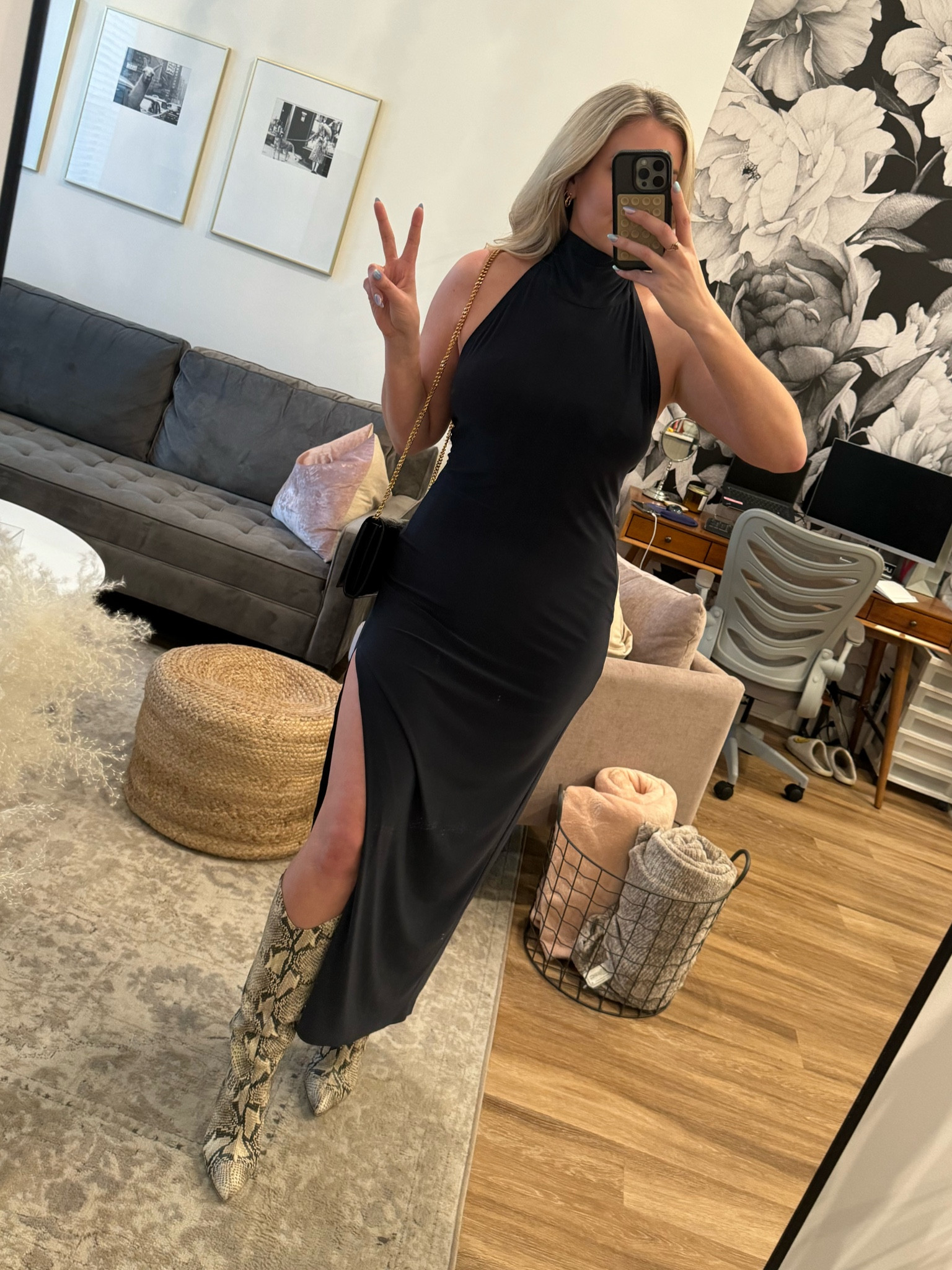 Got so many compliments on this backless dress! It’s a stone/blue color and very slinky (but also thick material so it’s forgiving). I’m wearing a medium 

#LTKstyletip #LTKshoecrush #LTKparties
