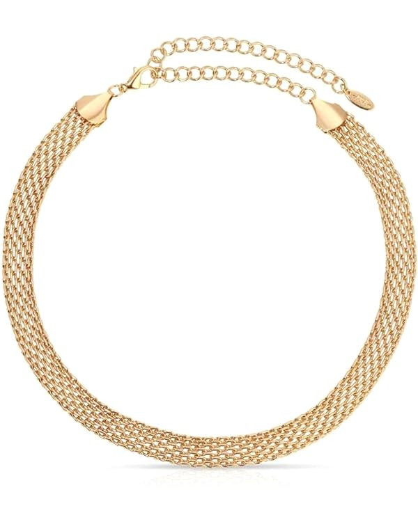 Ettika Choker Necklace For Women. Chokers, Mesh Link Necklace in18K Gold Plated. Jewelry, Gifts f... | Amazon (US)