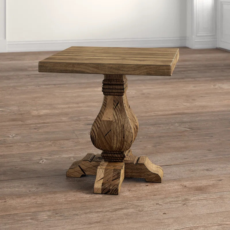 Aylin Solid Wood Pedestal End Table | Wayfair North America