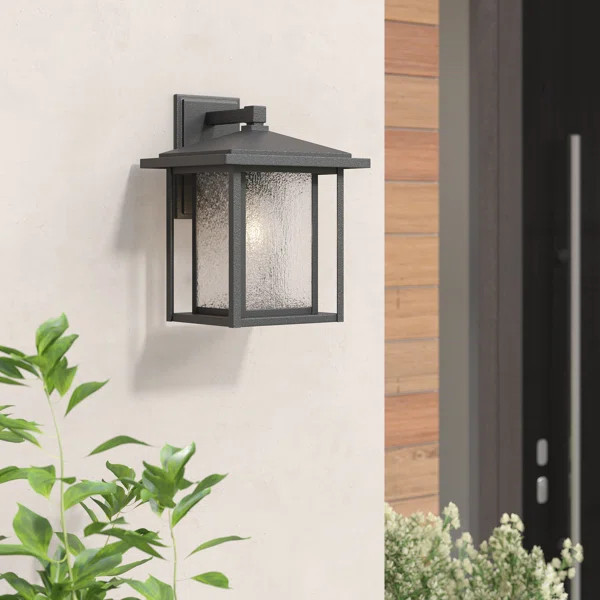 Iwan Seeded Glass Outdoor Wall Lantern | Wayfair North America