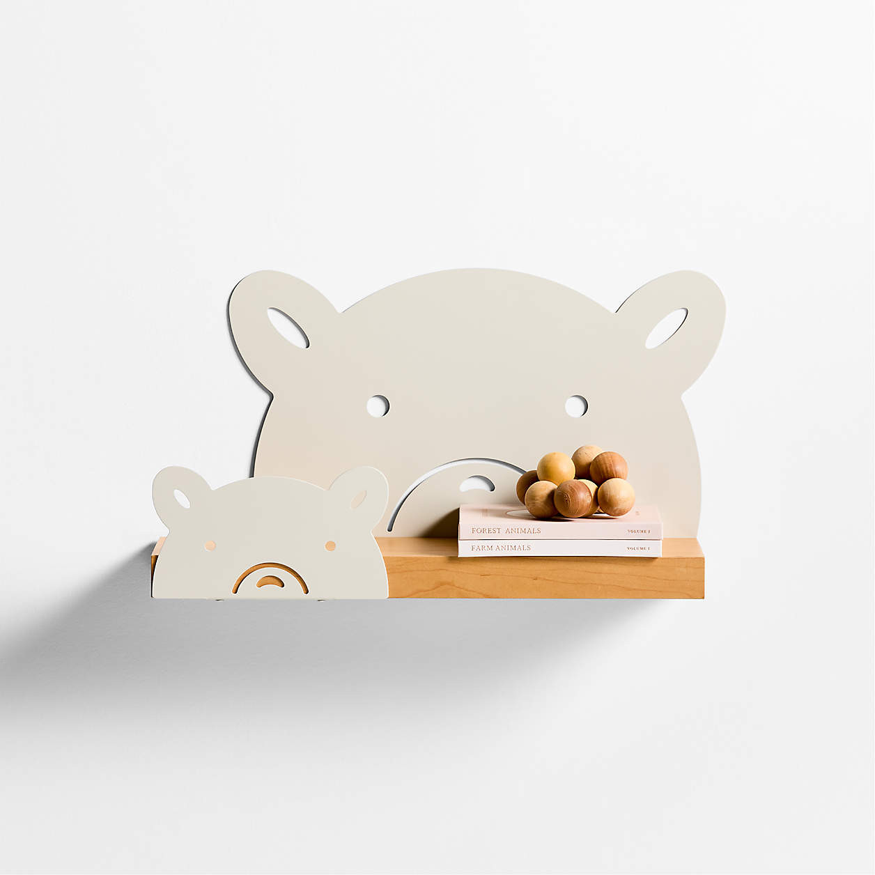 Metal and Wood Bear Wall Shelf + Reviews | Crate & Kids | Crate & Barrel