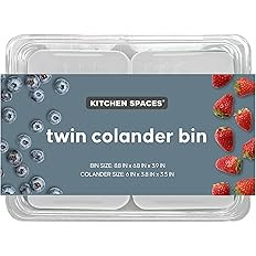 Kitchen Spaces Twin Colander Stackable Food Storage Organizer for Fridge, Freezer, and Pantry, 8.... | Amazon (US)