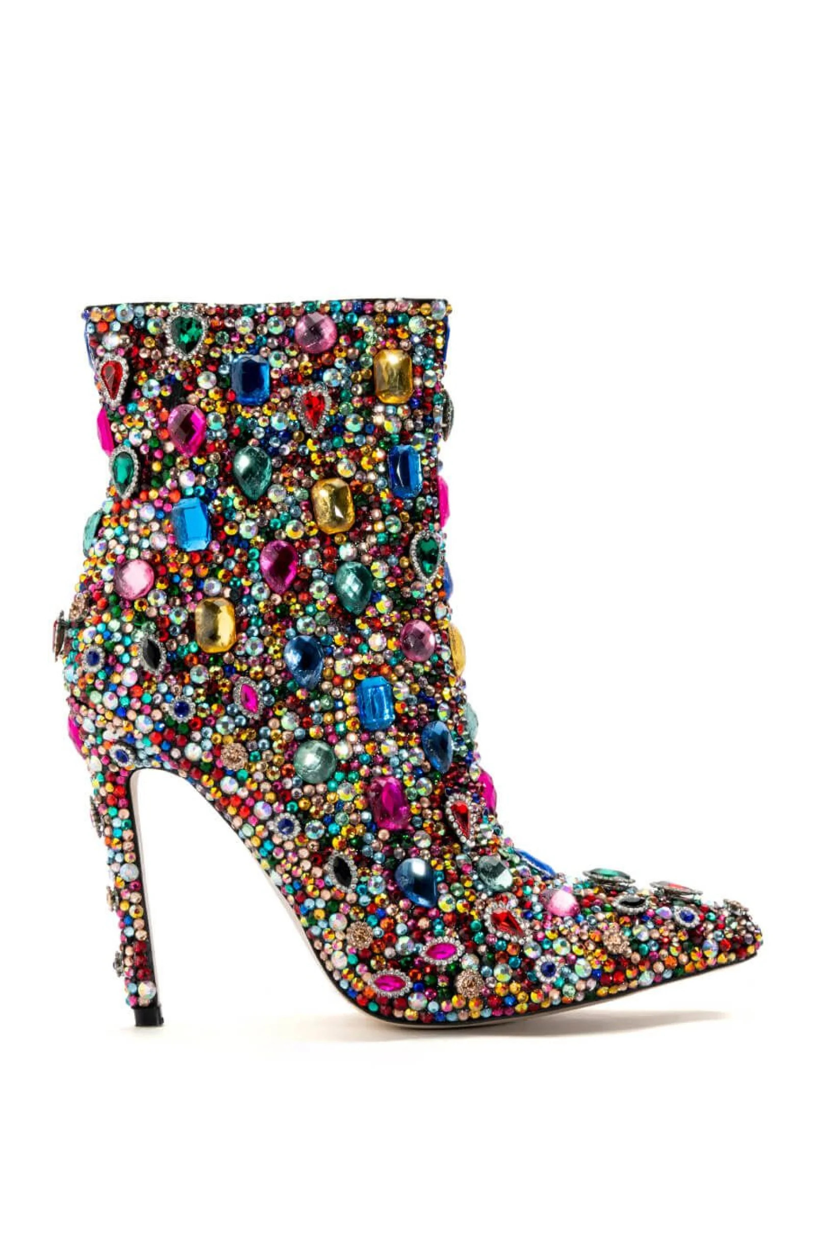 POPPY-MULTI JEWELED STILETTO BOOTIE | Azalea Wang