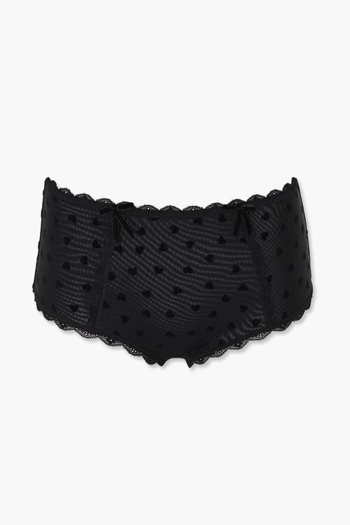 Heart Print Mesh Panties | Forever 21 (US)