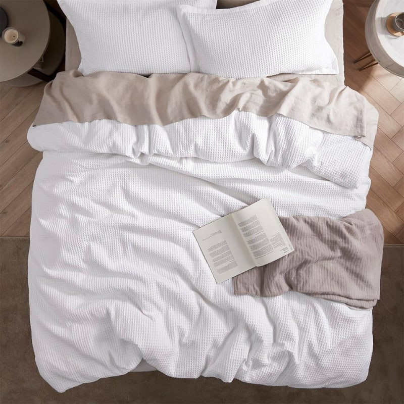 100% Cotton Waffle Weave Duvet Cover | Bed Bath & Beyond