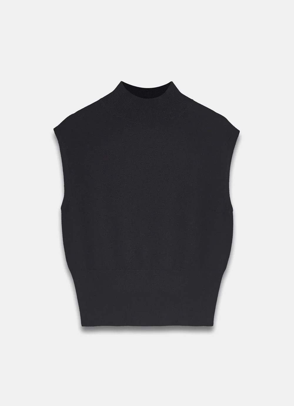 Black Cotton Blend Knit Top | Mint Velvet