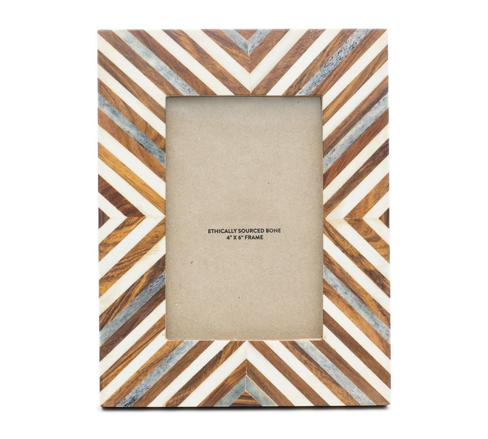 Harita Bone Picture Frame, Brown, 4&amp;quot; x 6&amp;quot; | Pottery Barn (US)