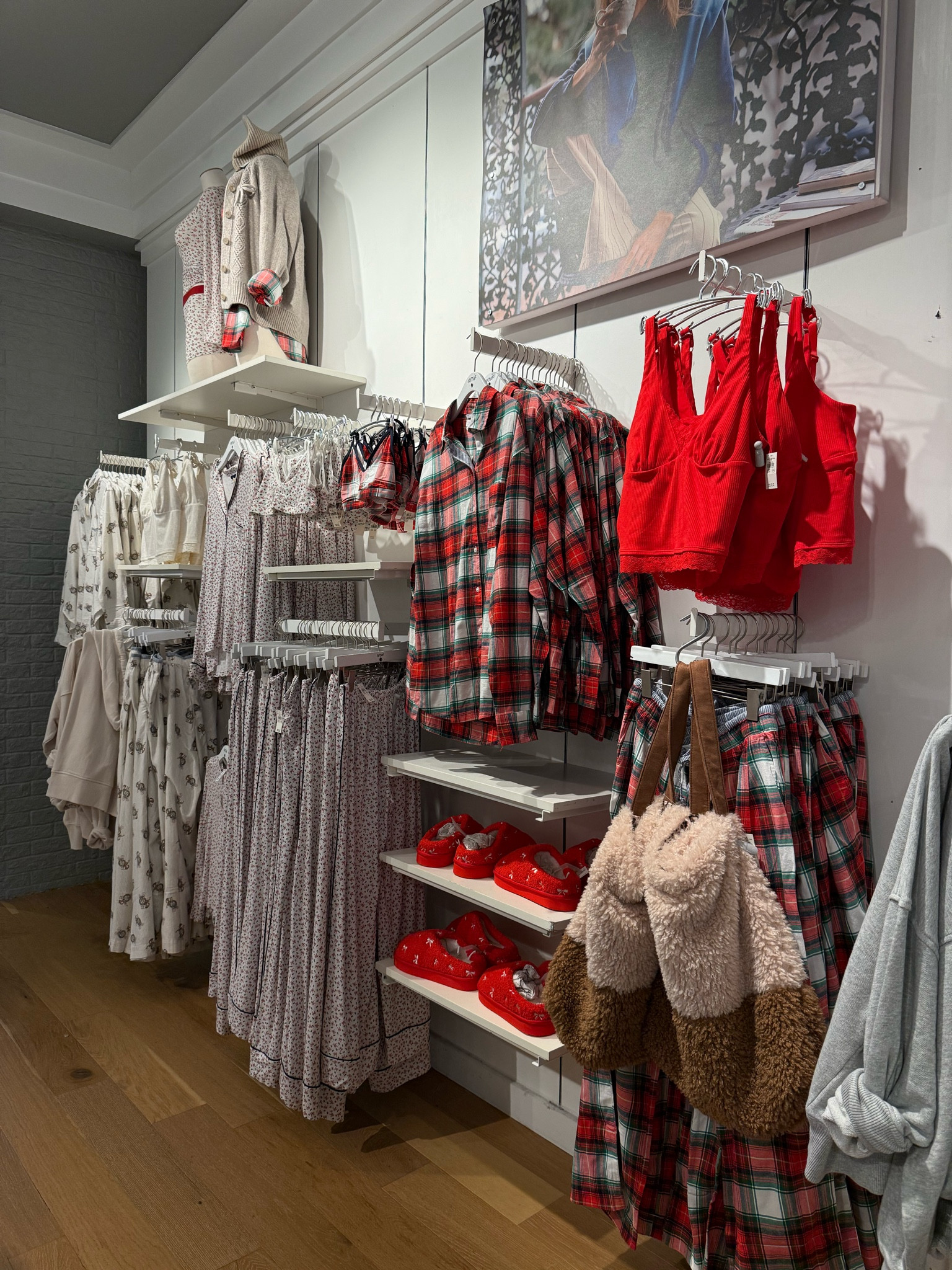 Christmas Cozy from Aerie. The Dr. Suede stuff is so cute and the classic plaid is so great too! 