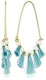 Lucky Brand Jewelry Blue Tassle Earrings, Gold | Amazon (US)