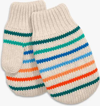 Baby Fleece-Lined Rainbow Stripe Mittens | Nordstrom