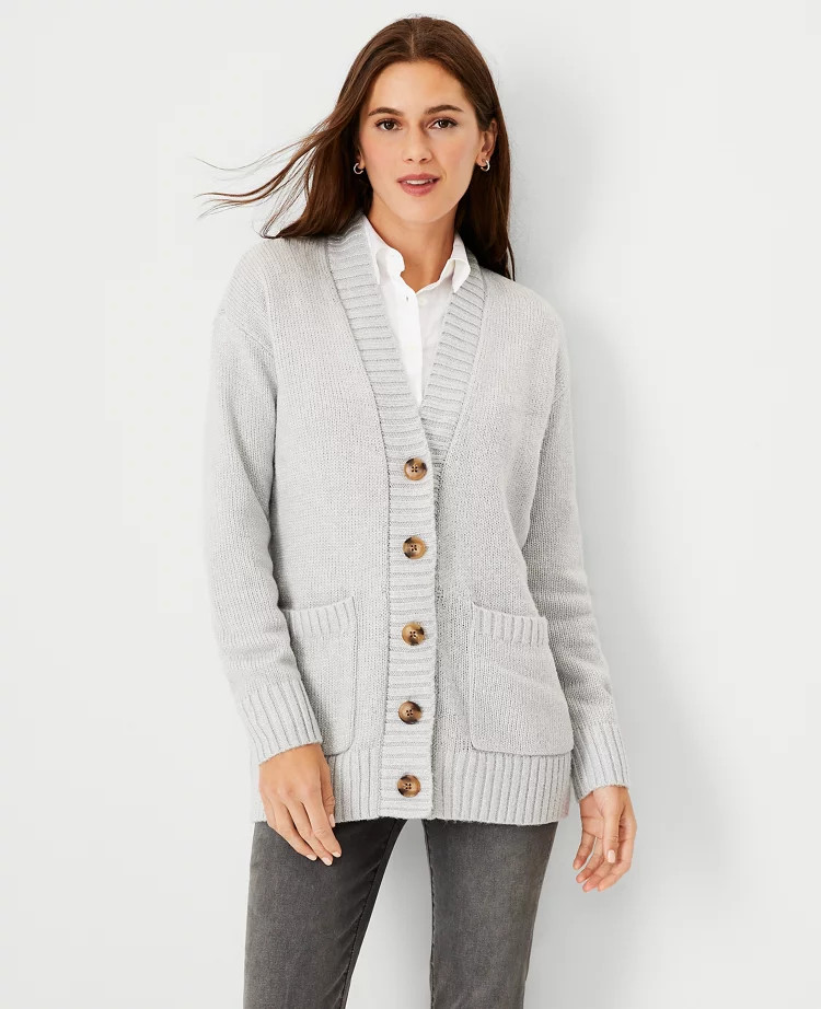 Sparkle Boyfriend Cardigan | Ann Taylor (US)